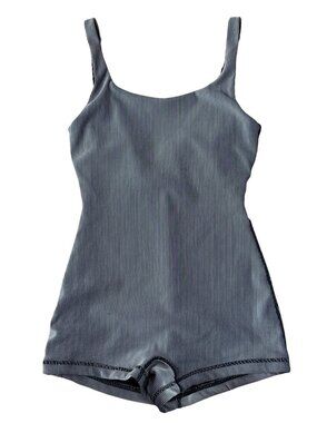 Zulu & Zephyr Ribbed Black & White Striped One Piece Swimsuit Size 6